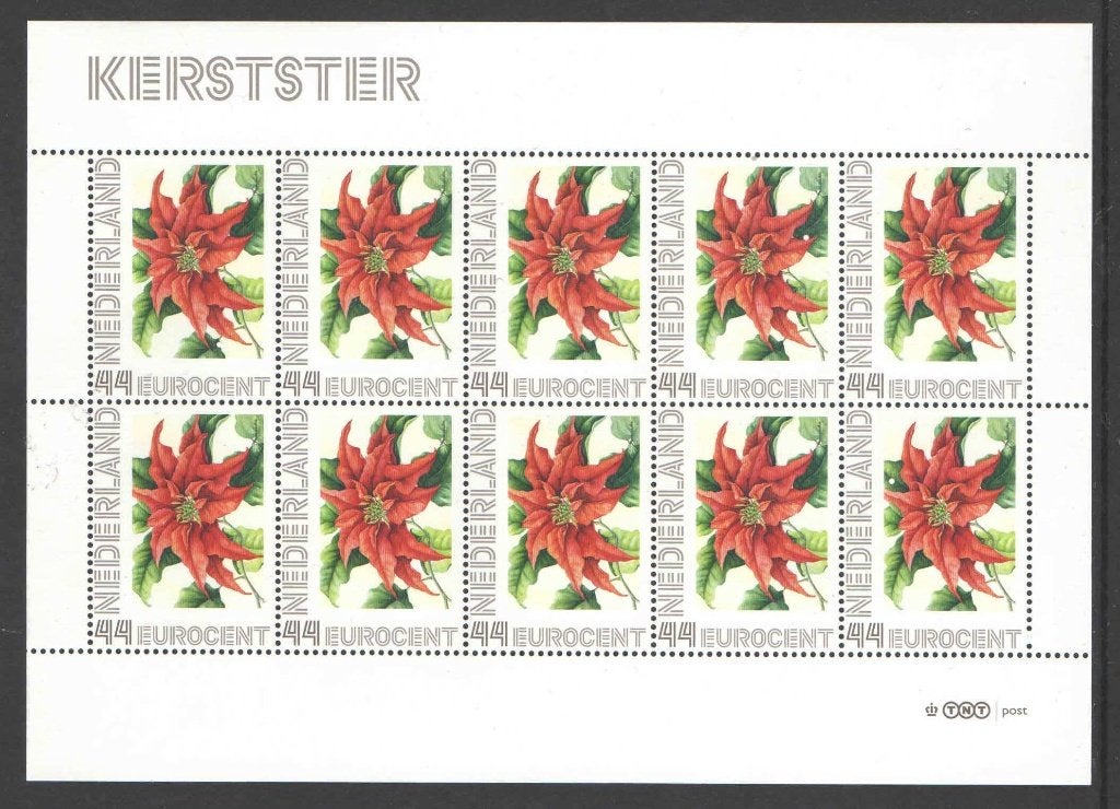 Bloemenpracht op postzegels: Kerstster, Ophalen of Verzenden, Na 1940, Postfris