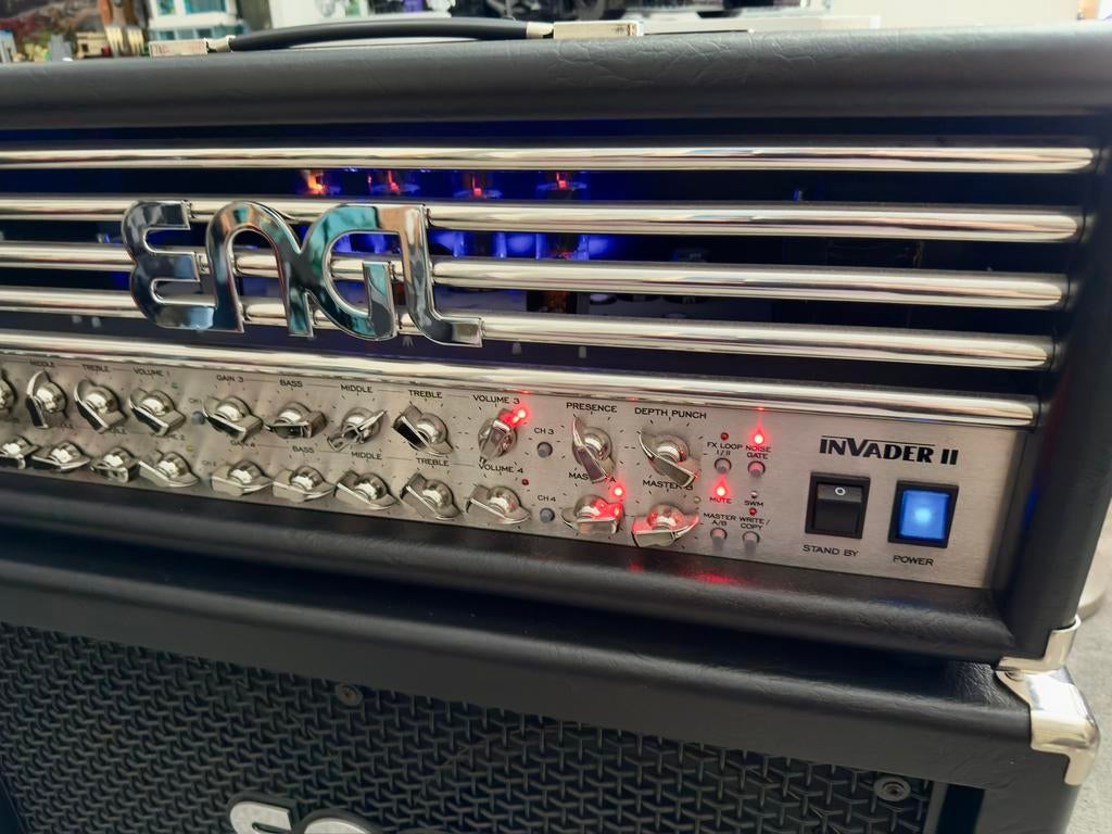 ENGL INVADER II E-642 2 plus ENGL E212VH Pro BK, Ophalen, Zo goed als nieuw, 100 watt of meer