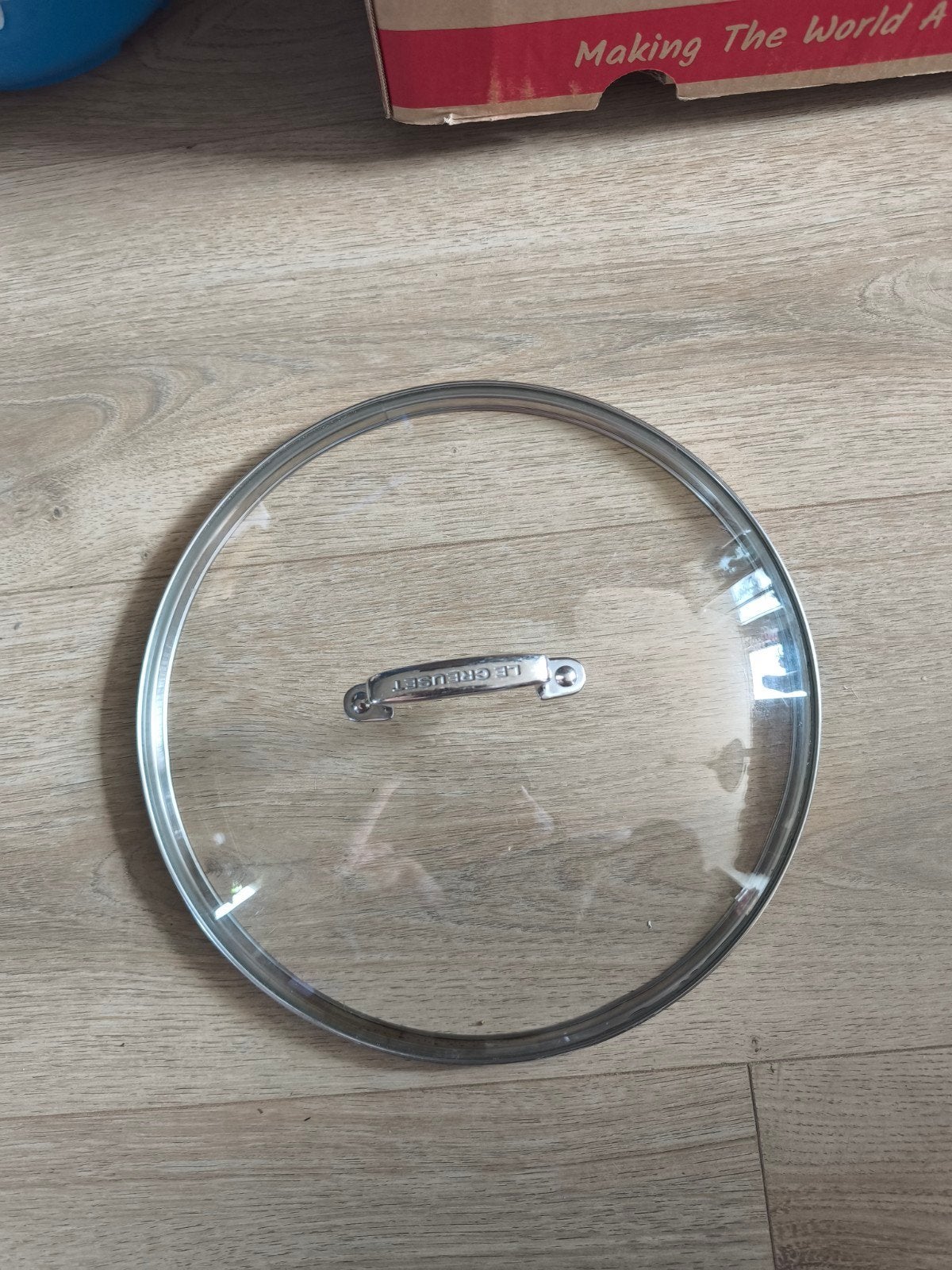 Le Creuset glazen hittebestendige deksel 30 cm, Ophalen of Verzenden, Gebruikt, Glas, Le Creuset