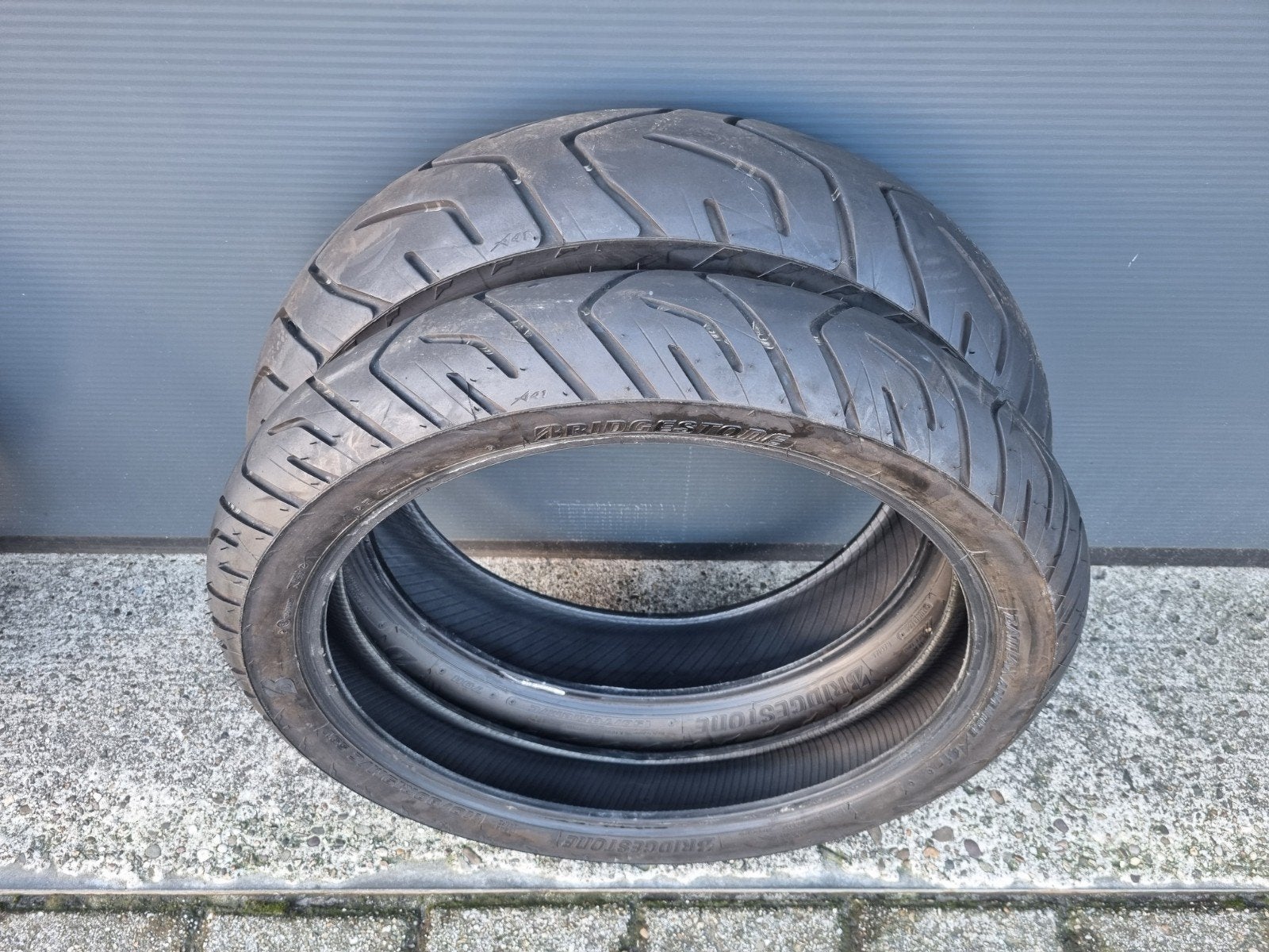 Nette set Bridgestone Adventure A41 110-80-19 & 150-70-18, Motoren, Ophalen of Verzenden, Gebruikt