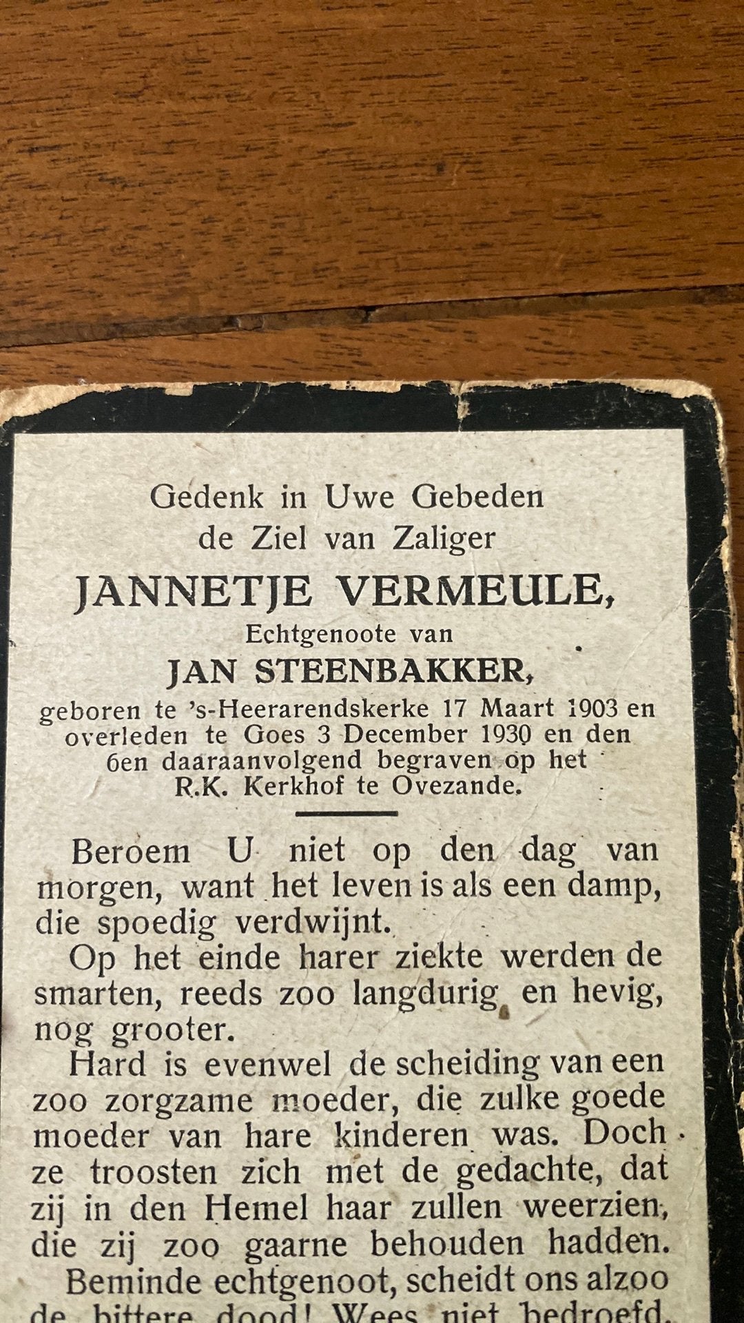 J Steenbakker - Vermeule 1903 ‘s-Heerarendskerkje  Ovezande, Ophalen of Verzenden
