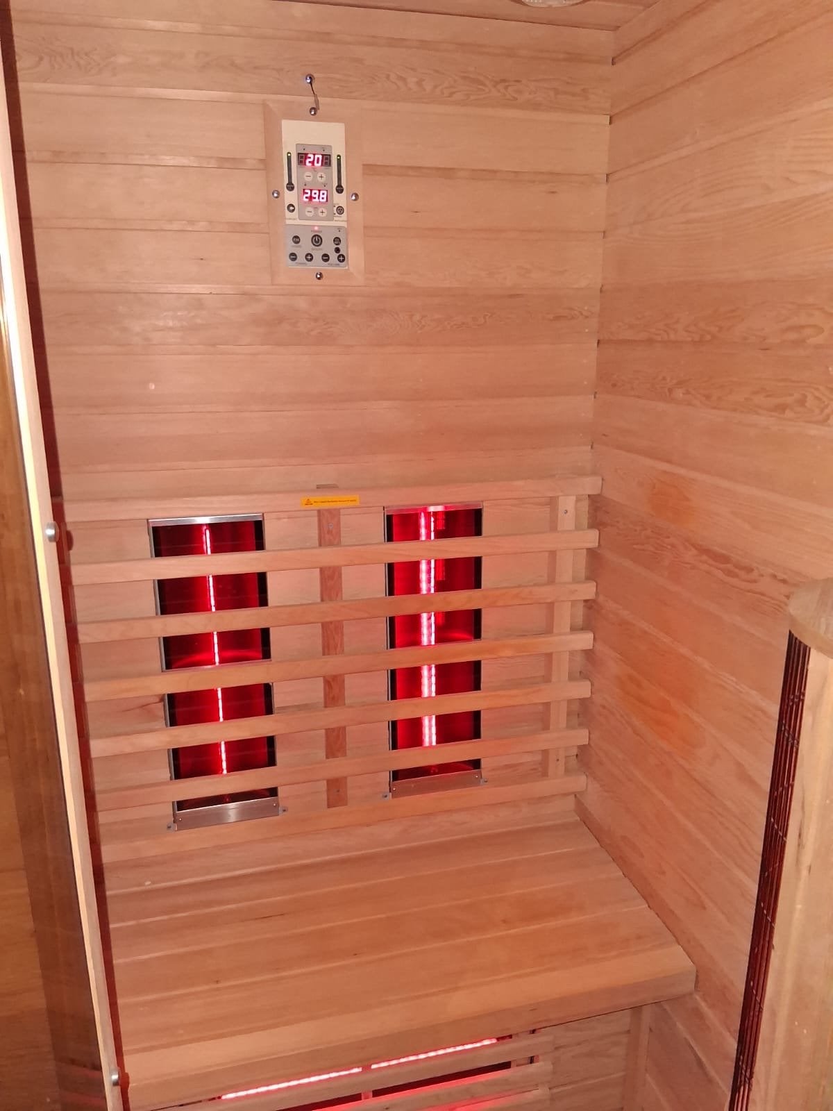 Infrarood sauna - Zo goed als nieuw, Sport en Fitness, Sauna, Ophalen, Zo goed als nieuw, Infrarood, Complete sauna