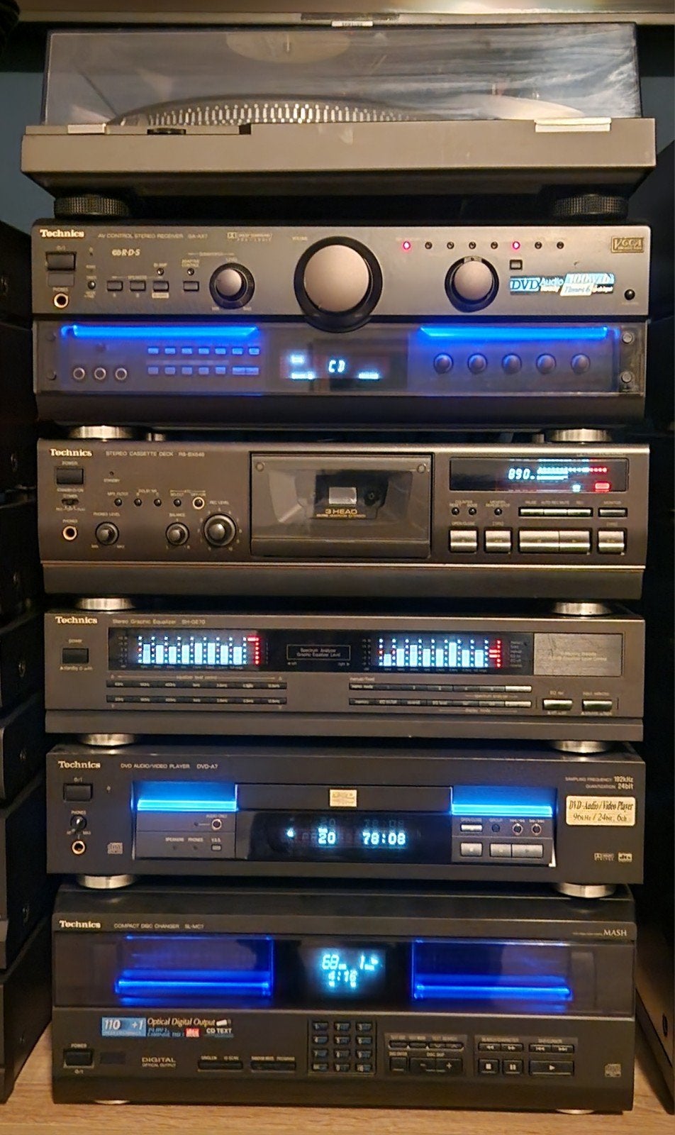 Technics Stereo Installatie met Afstandsbediening, Gebruikt, Losse componenten, Tuner of Radio, Ophalen
