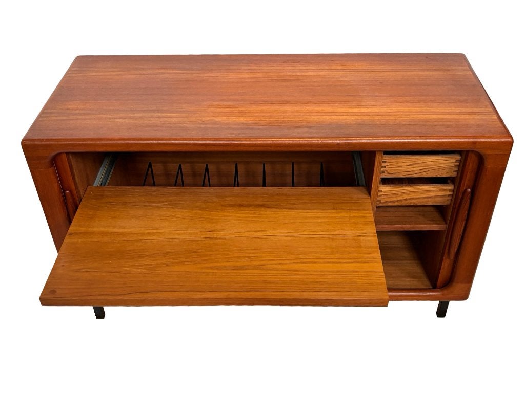 Vintage Dyrlund Dressoir Audio Meubel Lp Kast Teak Design, Gebruikt, Met deur(en), Vintage, 25 tot 50 cm