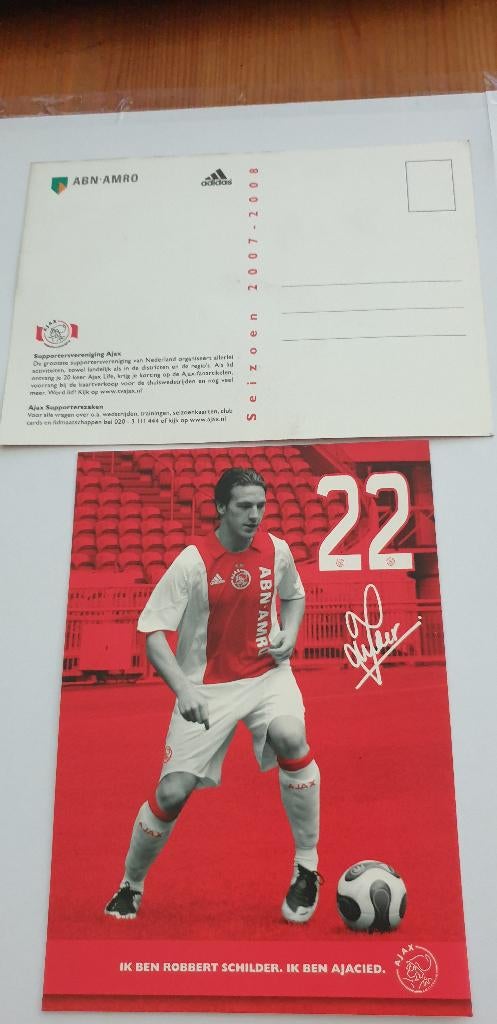 3083 ajax 2007-2008 robbert schilder, Verzenden, 1980 tot heden, Sport en Spel