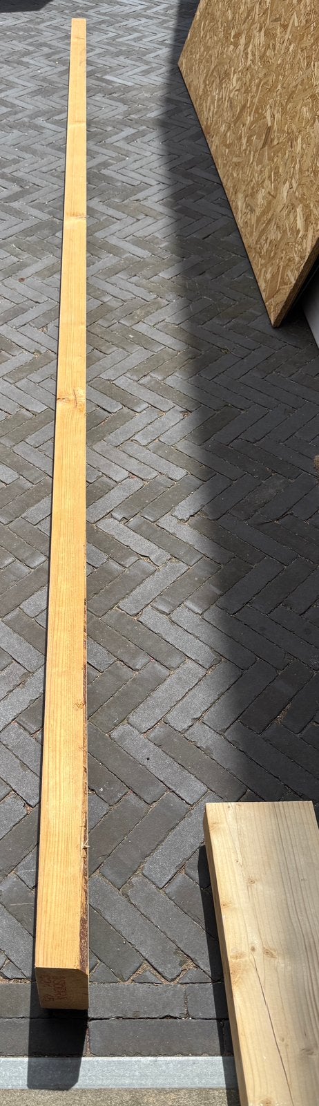 Vuren balk geschaafd 69 x 169 x ca. 4449,5, Ophalen, Zo goed als nieuw, 250 cm of meer, Balken