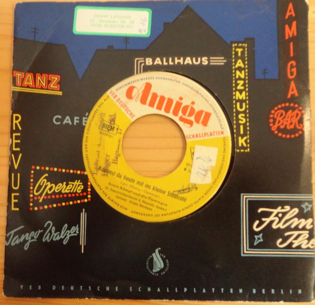 Armin Kampf & Flamingos > Kammst du heute mit ins kleine, Gebruikt, Overige genres, 7 inch, Single