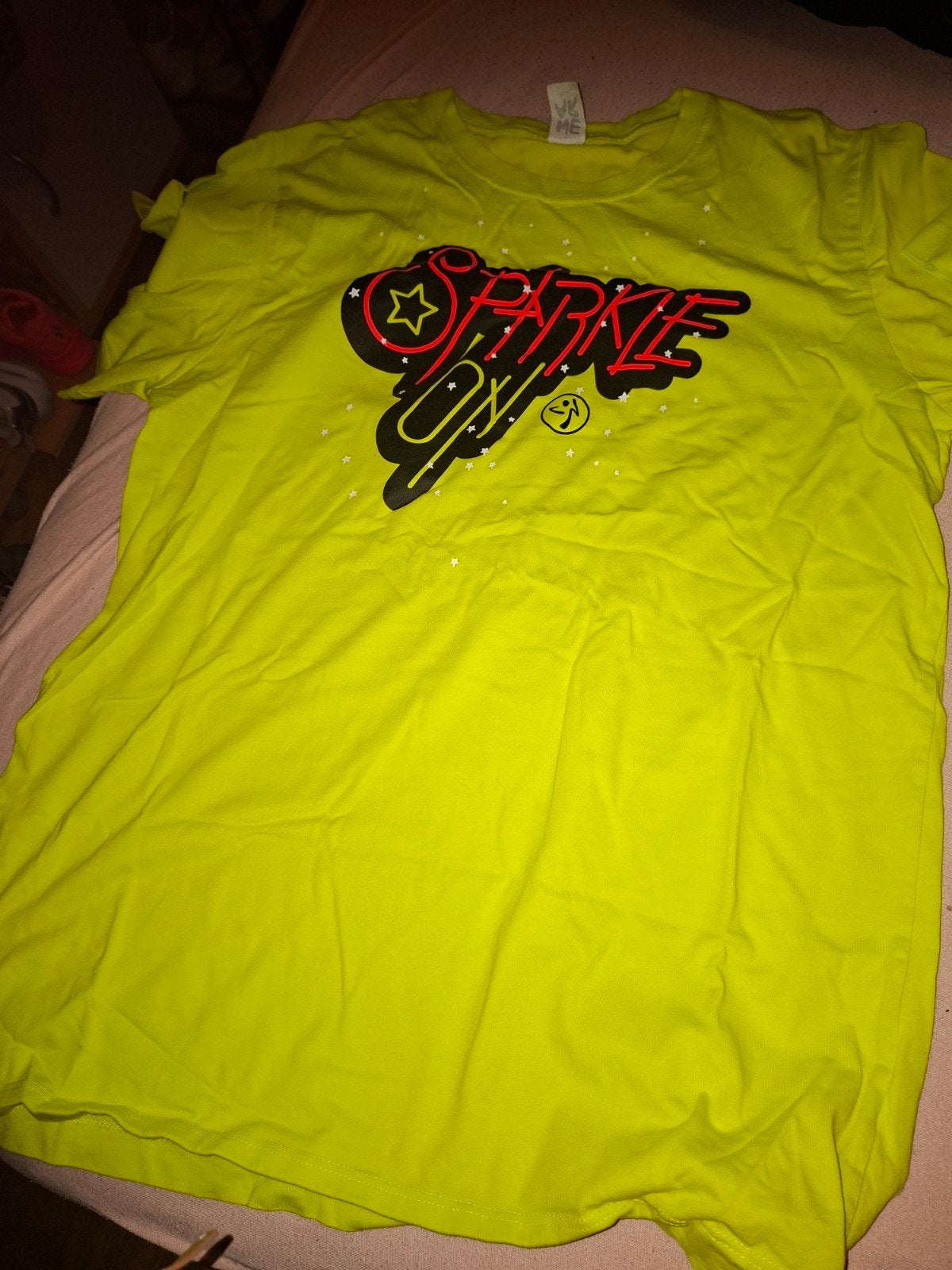 Zumba Wear Sparkle On T-shirt - Neon Geel - Maat M/L, Maat 38/40 (M), Geel, Zumba Wear, Ophalen of Verzenden