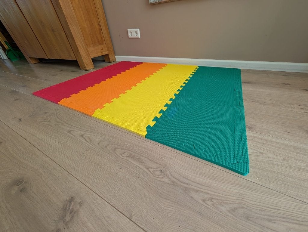 Rubberen speeltegels voor binnen, Kinderen en Baby's, Ophalen, Zo goed als nieuw