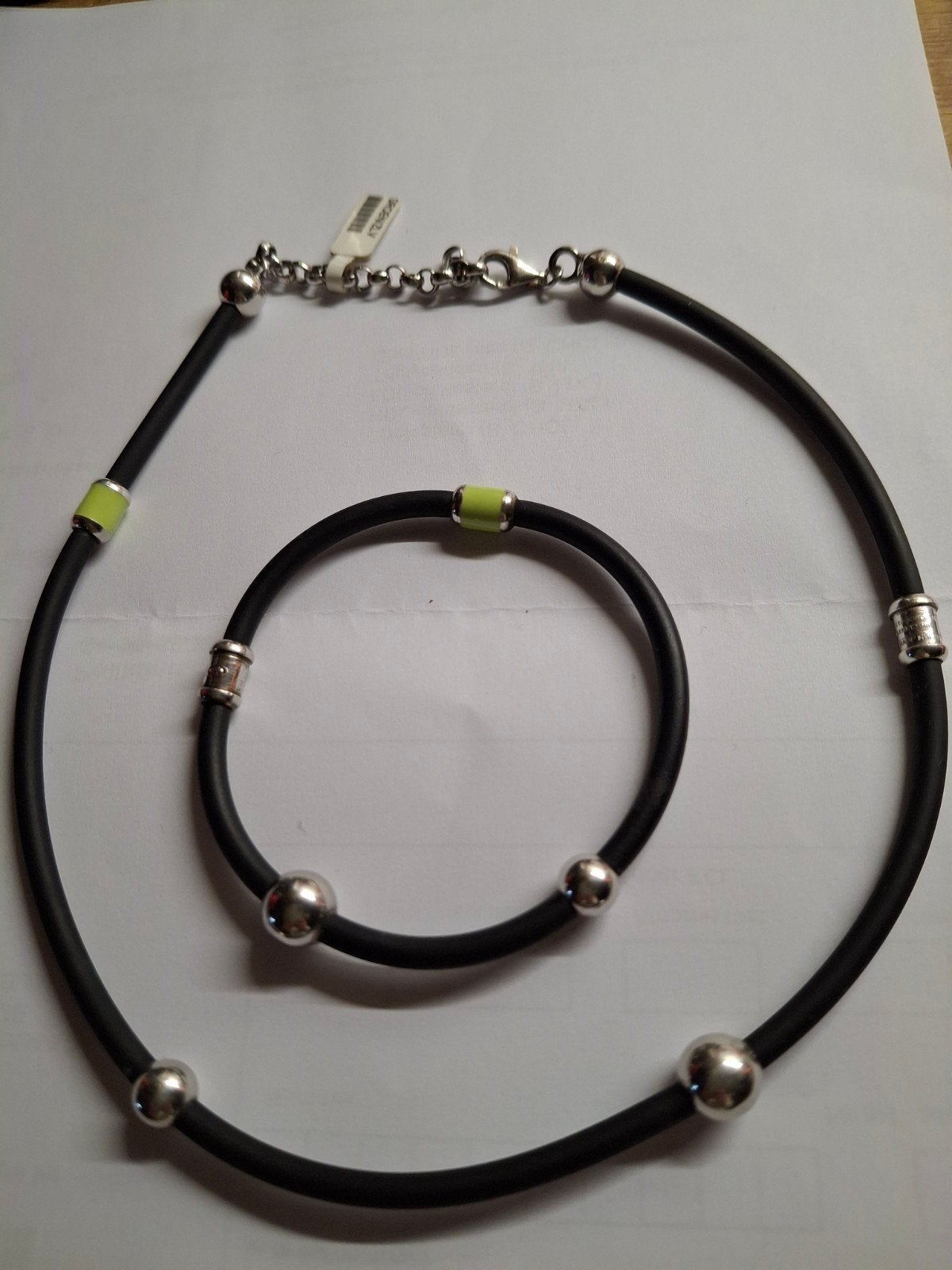 Halssnoer met  armband  zilver  speciale maker, Ophalen, Zilver