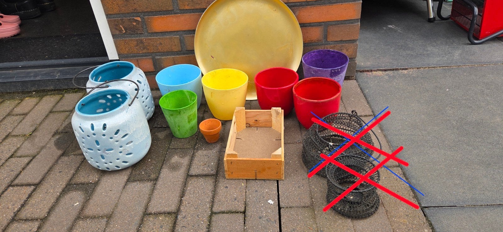 gratis potten, windlichten deco, Diversen, Ophalen, Gebruikt