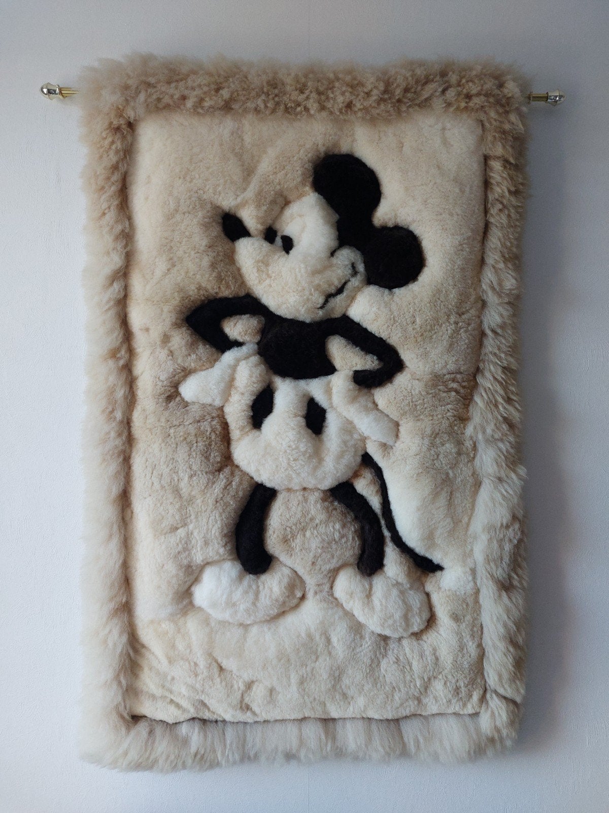 Wand/vloerkleed van alpacawol, Ophalen