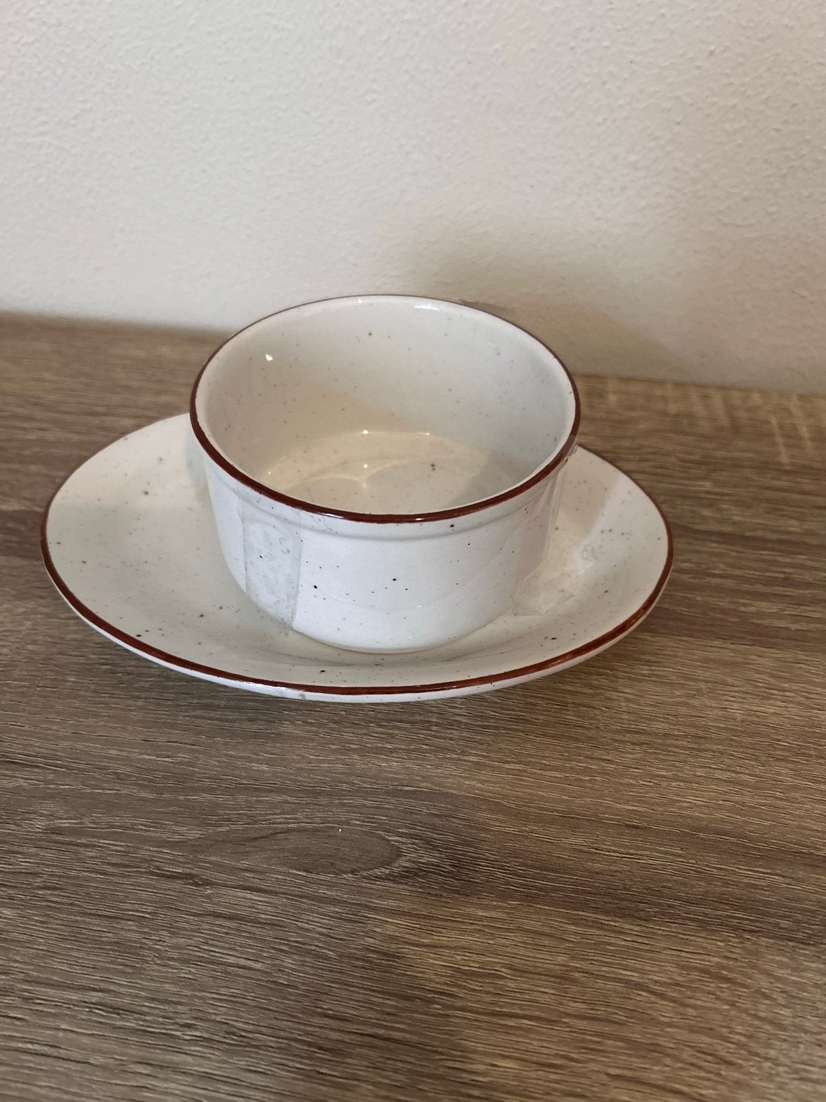 Vintage Stoneware Kom en Schotel - Sampson Bridgwood, Gebruikt, Overige merken, Keramiek, Vintage