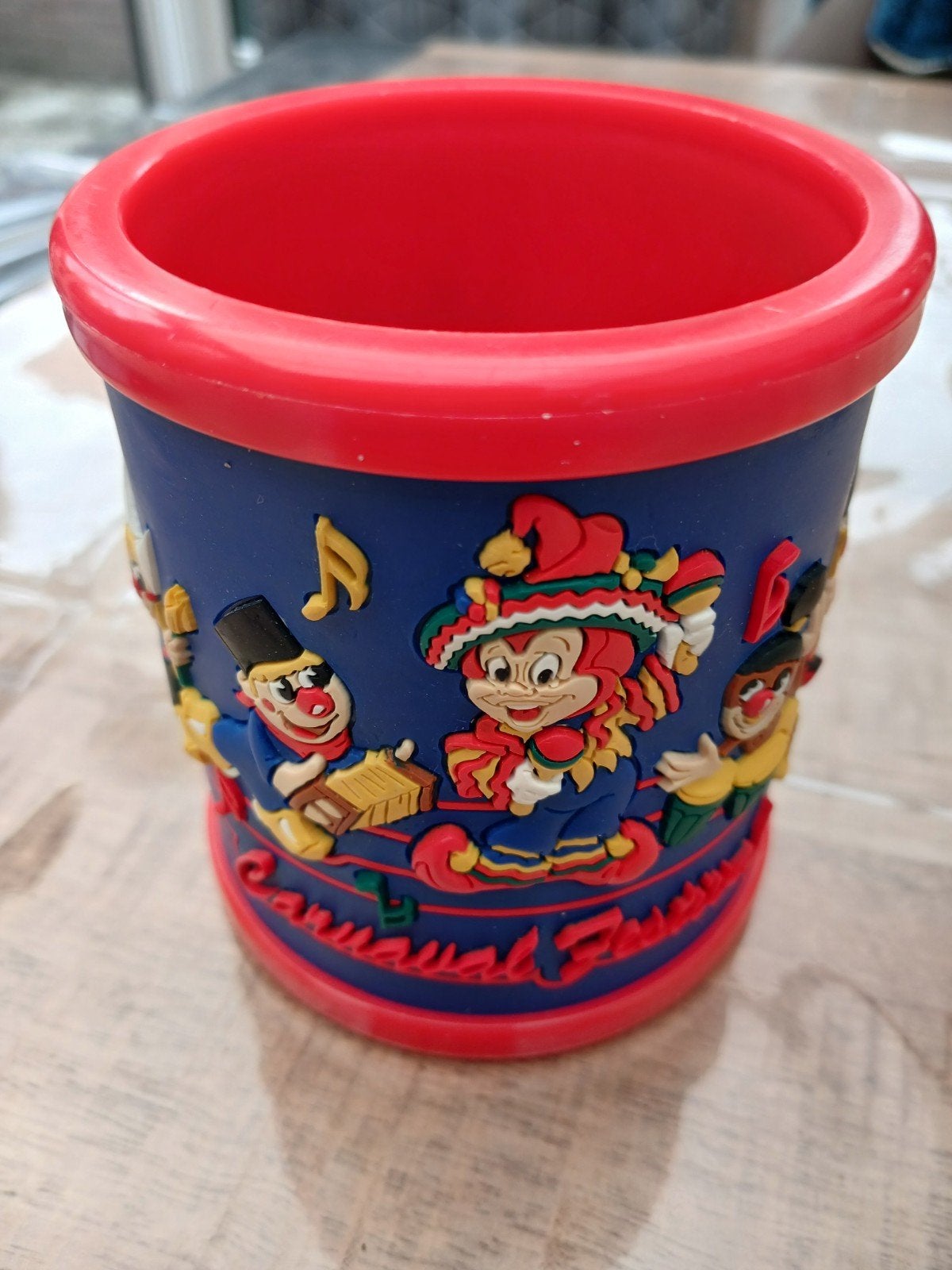 Carnaval Festival Efteling Beker - Rood/Blauw, Verzenden, Zo goed als nieuw