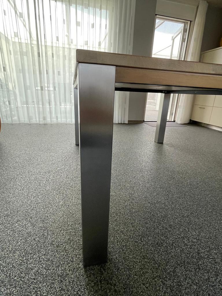 Eetkamer tafel, Huis en Inrichting, Tafelonderdelen, Ophalen, 100 tot 150 cm, Eikenhout, Zo goed als nieuw