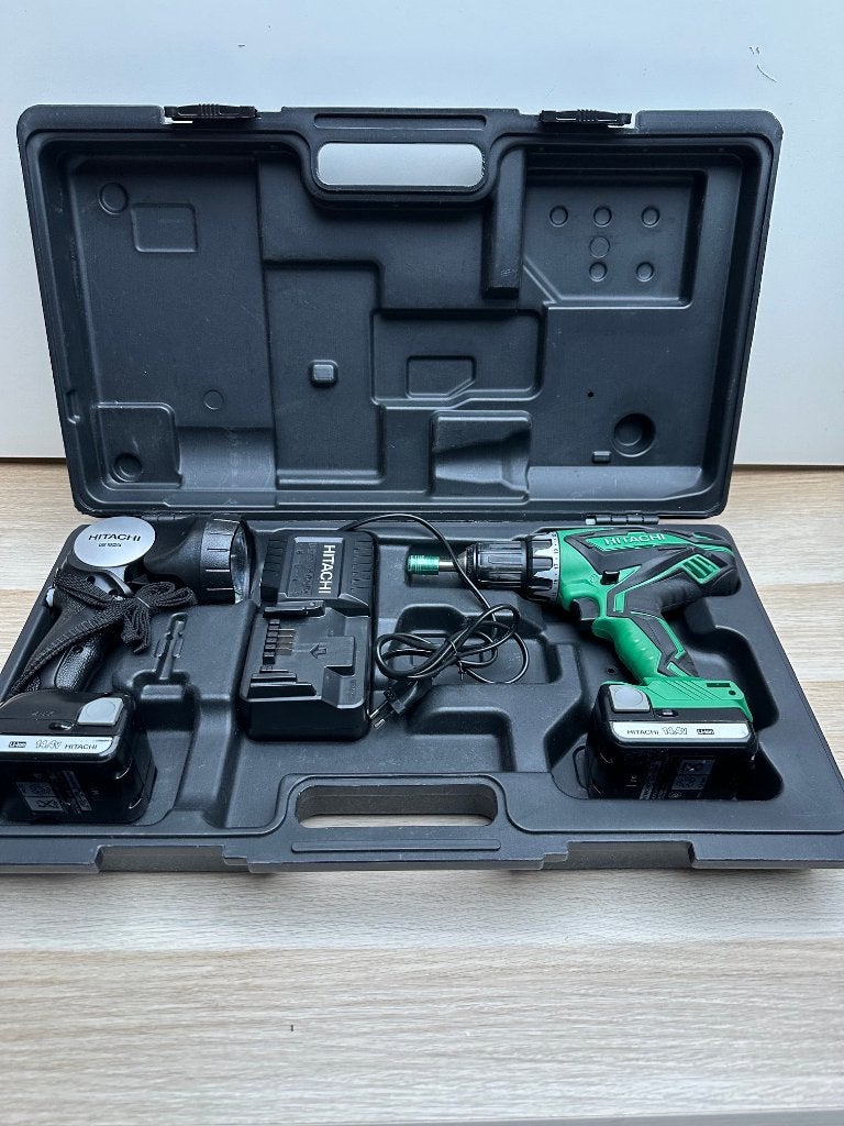 Hitachi DS14DJL 14.4V accuboormachine complete set