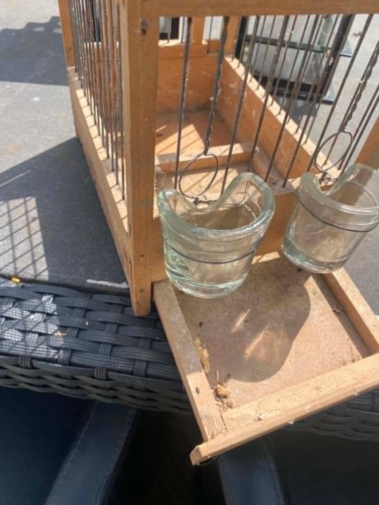 zangkooi, Dieren en Toebehoren, Vogels | Hokken en Kooien, Ophalen of Verzenden, Gebruikt, Hout, Overige typen