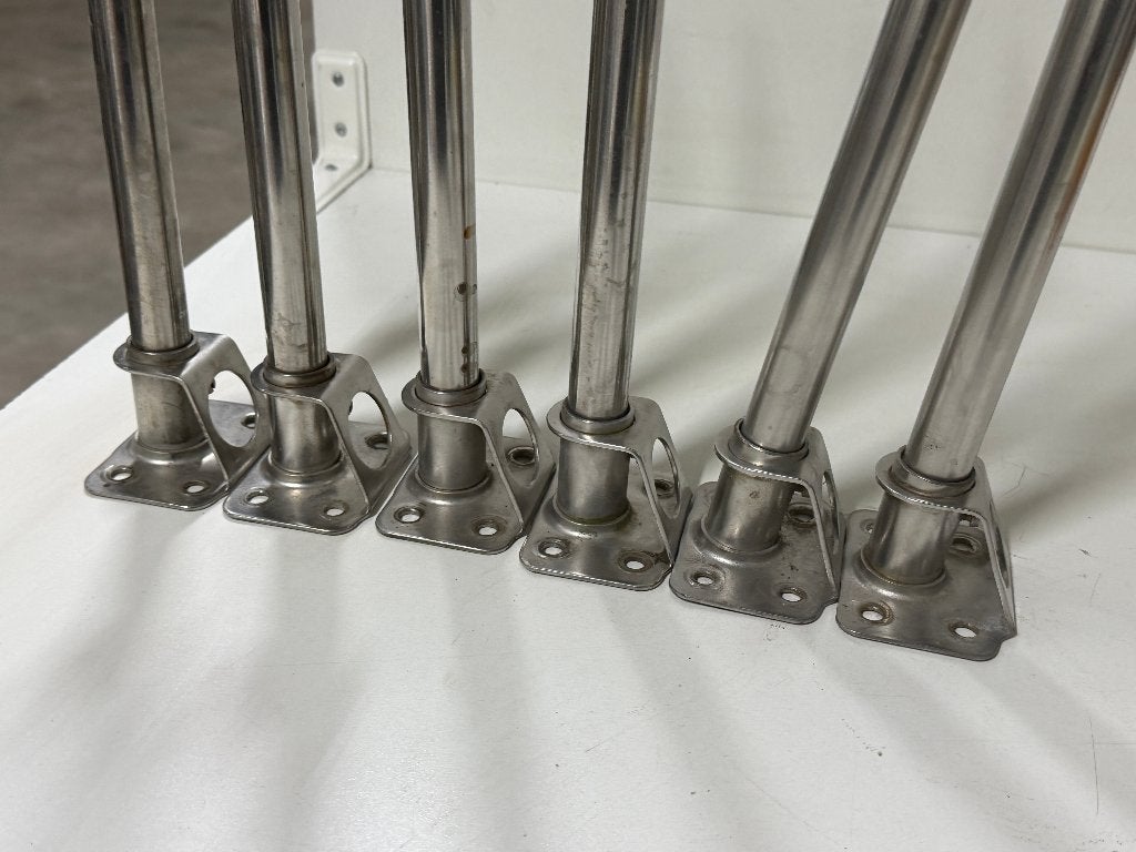6 x RVS scepter 51 cm met scepterpot, Ophalen of Verzenden, Gebruikt, Overige typen