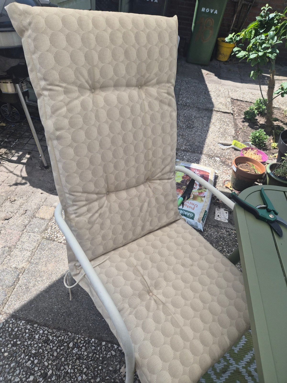 Madison tuinkussens hoge rug 4x, Tuin en Terras, Tuinstoelen, Ophalen, Gebruikt, Overige materialen