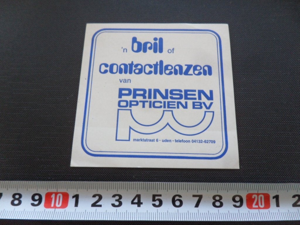 sticker uden bril of contactlenzen van PRINSEN OPTICIEN BV *, Ophalen of Verzenden, Zo goed als nieuw