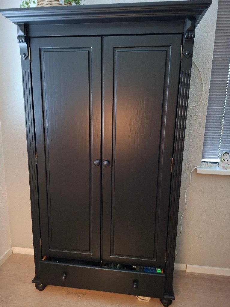 (Keuken) Kast van grenenhout, Ophalen, Gebruikt, Zwart, 50 tot 100 cm