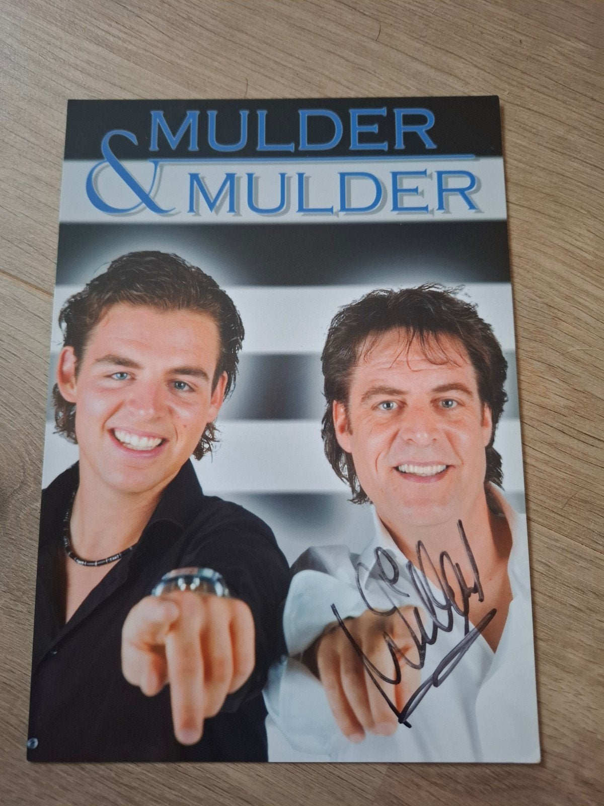 Gesigneerde fotokaart van Mulder & Mulder, Gebruikt, 1980 tot heden, Foto, Ophalen of Verzenden
