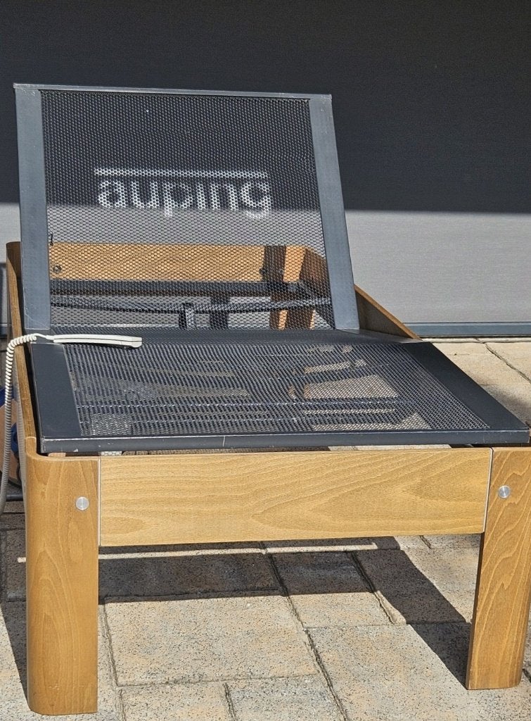 Auping 90x200 (hoog model) met volledig elektr. spiraal, Ophalen, Verstelbaar, 90 cm, Eenpersoons