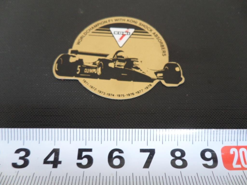 sticker Worldchampion F1 with KONI shock absorbes, Ophalen, Zo goed als nieuw
