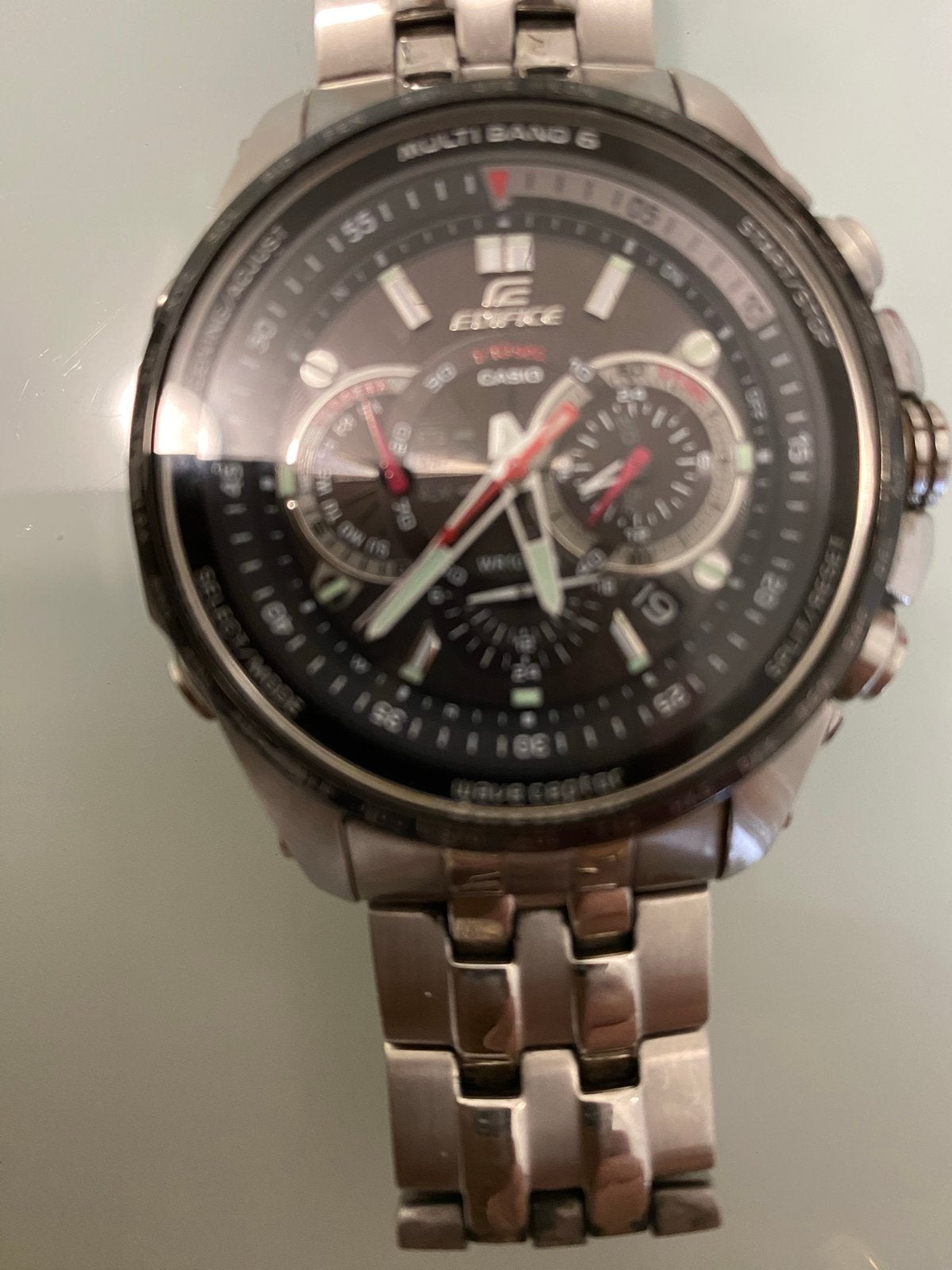 Casio Edifice Multi Band 6 Herenhorloge - Gebruikt, Casio, Gebruikt, Staal, Polshorloge