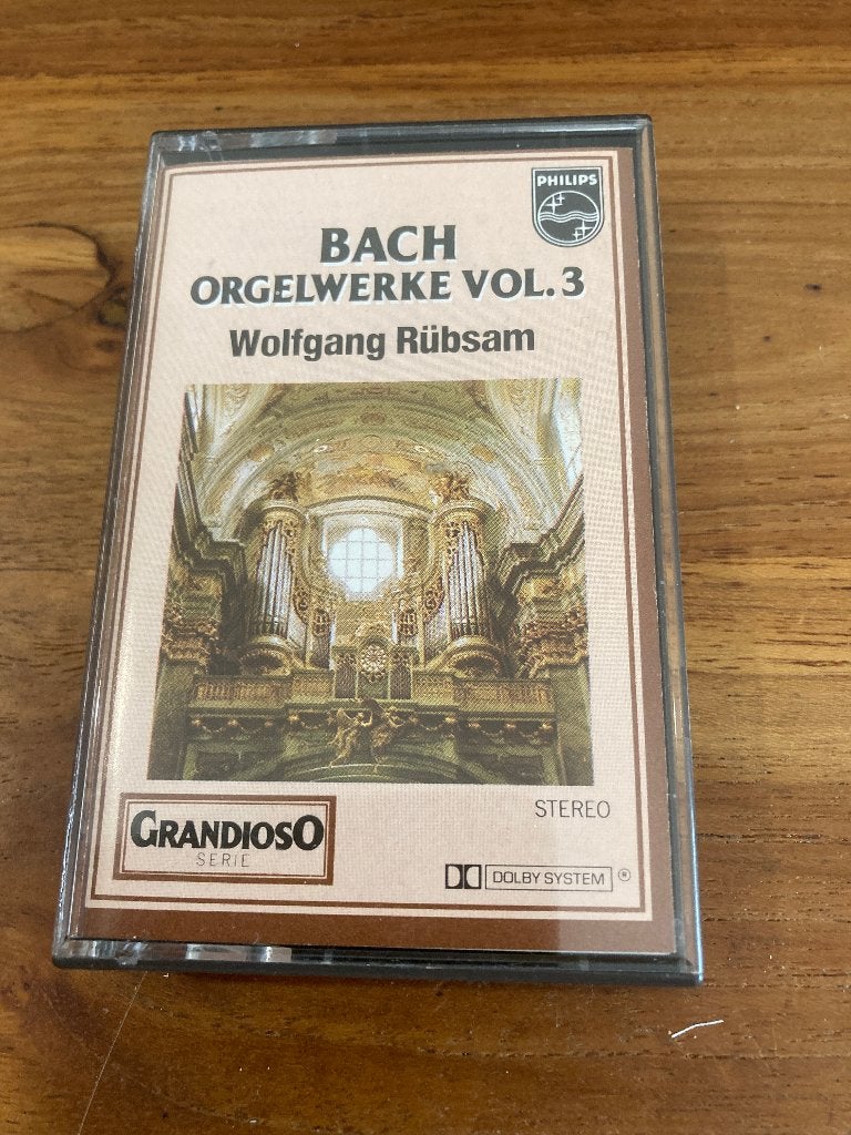 Cassette Bach - Orgelwerke Vol. 3 / Wolfgang Rubsam / Philip, Verzenden, Klassiek, 1 bandje, Zo goed als nieuw