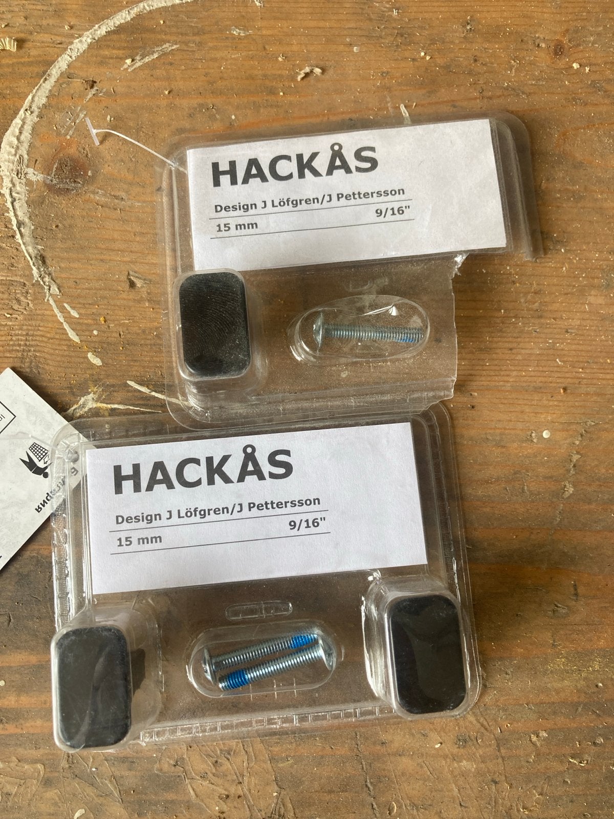 IKEA Hackås Keuken Greepjes / Knopjes - Zwart 15mm, Overige typen, Verzenden, IKEA, Nieuw