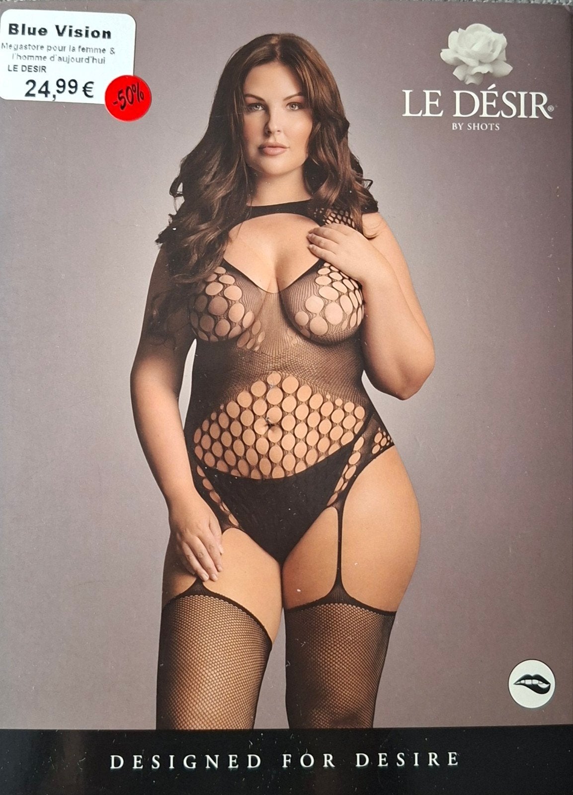 Le Désir bodystocking zwart, XXL - 5XL, Le désir, Ophalen of Verzenden, Zwart, Overige typen