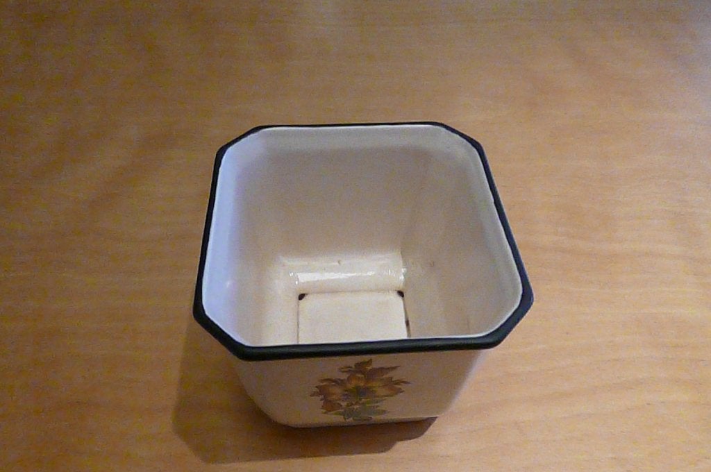 vintage bloempot van Gouda Plateel, Ophalen of Verzenden, Overige typen