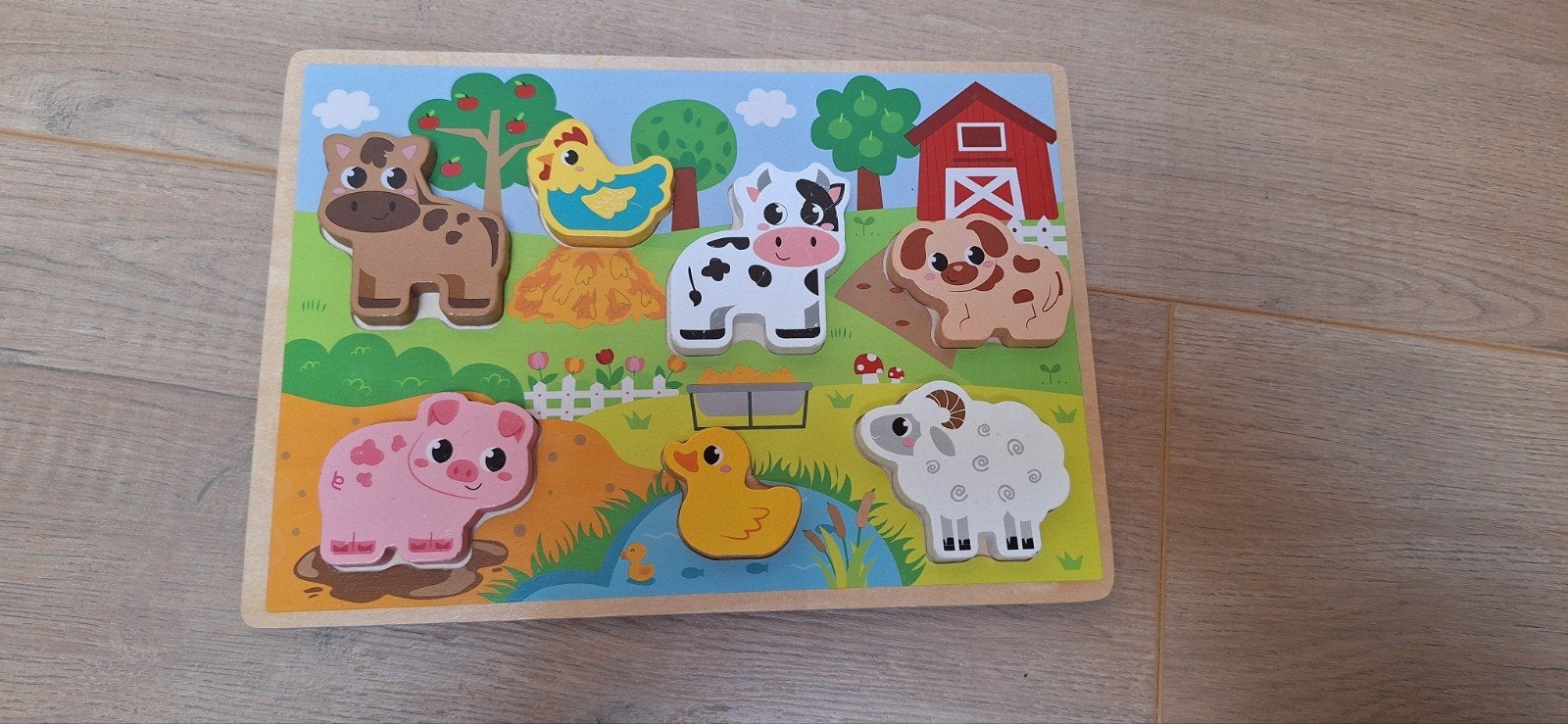 Houten Boerderij Dieren Puzzel voor Peuters, Ophalen of Verzenden, Gebruikt, Overige typen