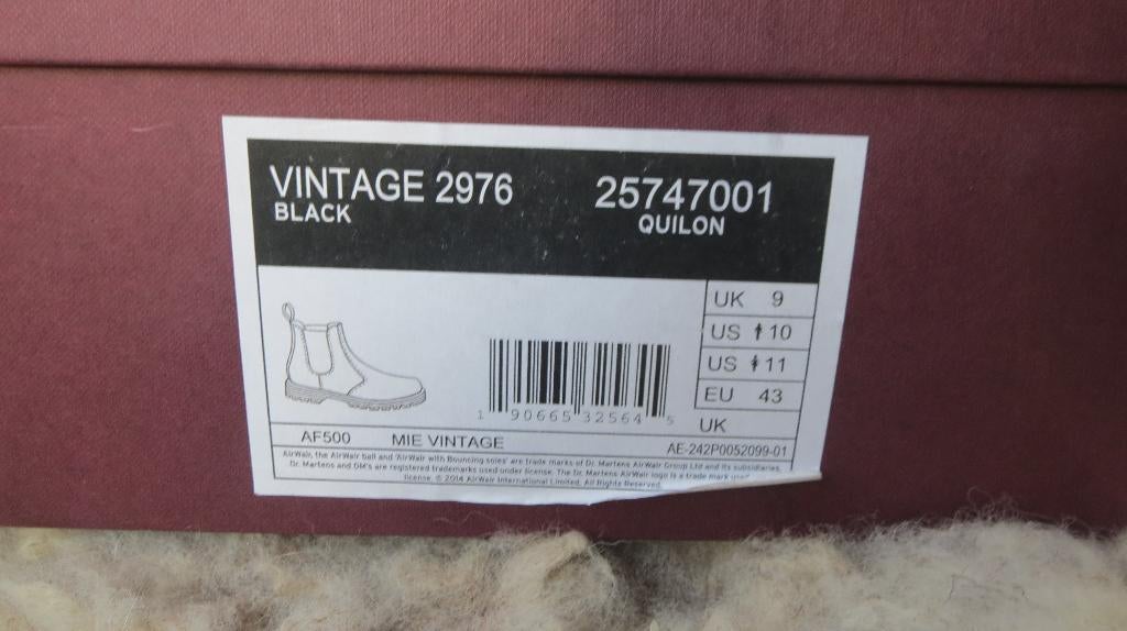 Dr. Martens model 2976 Engeland, maat 43=9, heren schoenen, Verzenden, Zwart, Boots, Zo goed als nieuw