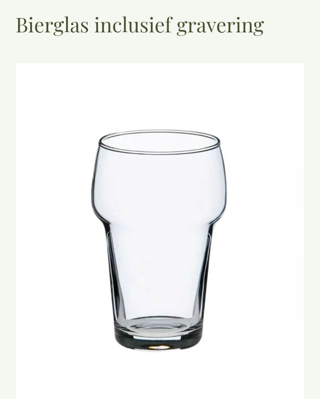 Glas met gepersonaliseerde gravure, Overige typen, Ophalen of Verzenden, Nieuw, Glas
