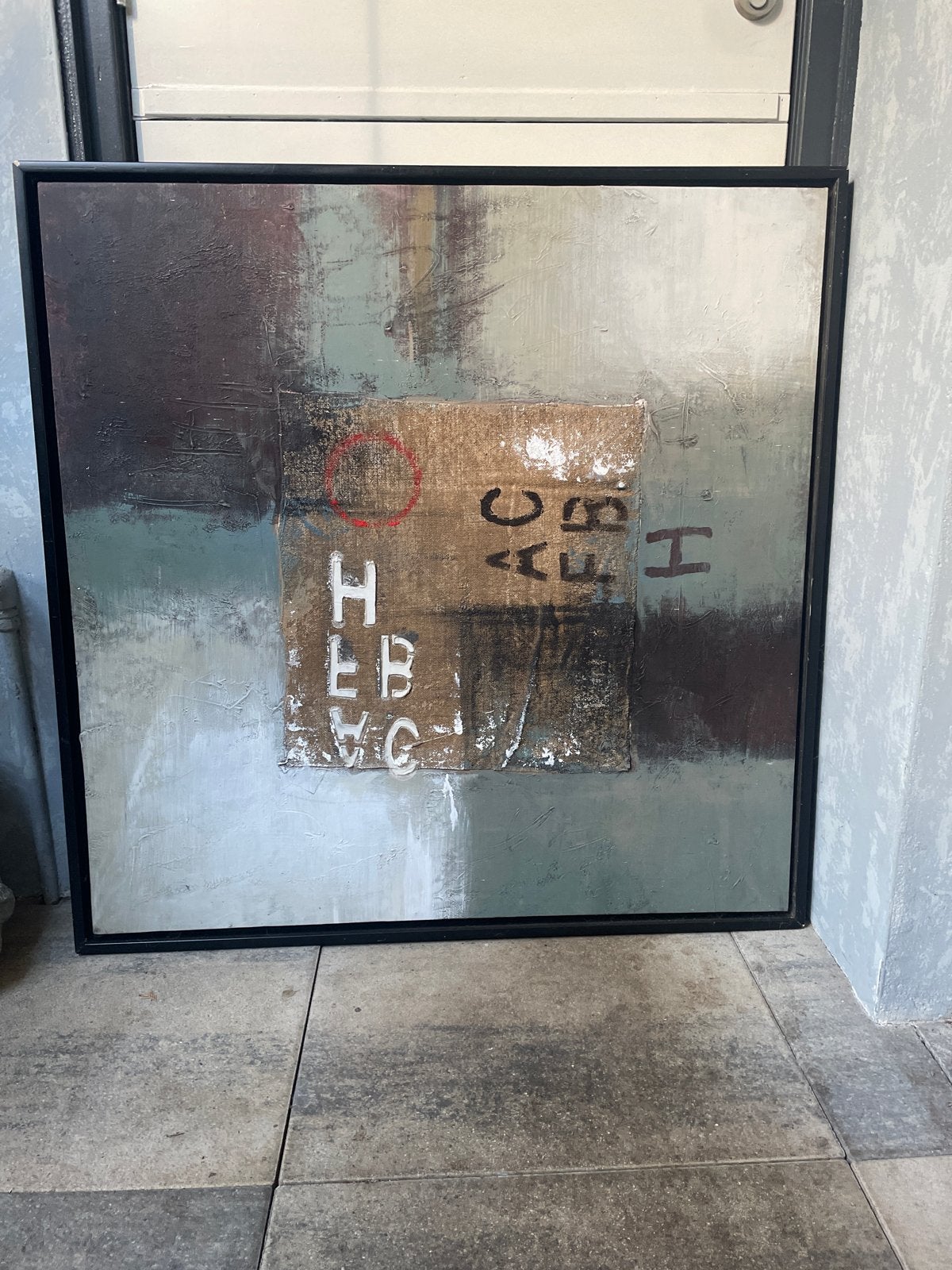 Modern abstract schilderij van Lifestyle Home Collection, Antiek en Kunst, Abstract, Ophalen of Verzenden, Ingelijst, Gemengde techniek
