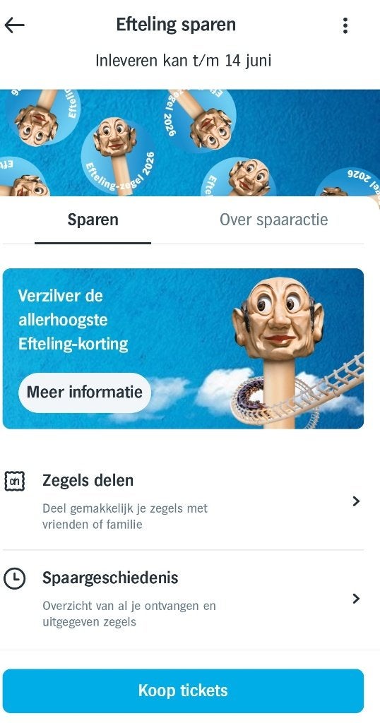 Korting tickets Efteling, Drie personen of meer, Kortingsbon, Pretpark