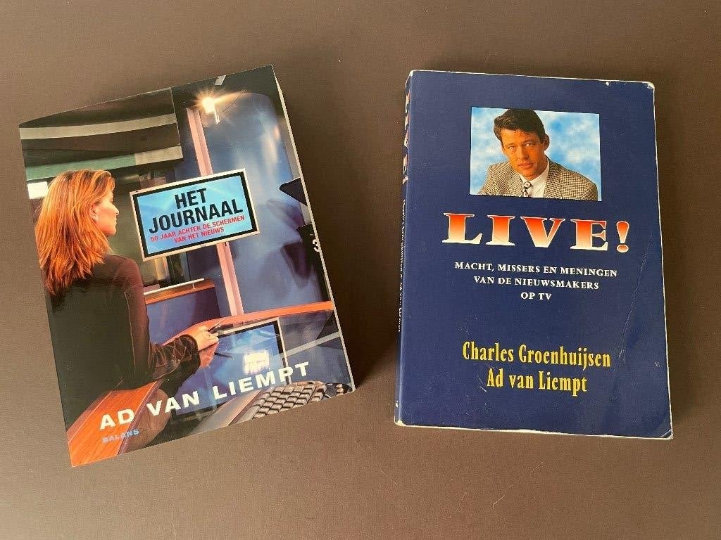 “Het Journaal” (Van Liempt) & “Live!” (Charles Groenhuijsen), Ad van Liempt, Ophalen of Verzenden, Zo goed als nieuw, Media