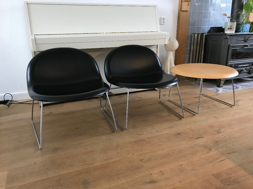 Set 2 Gubi Komplot 3d lounge chair fauteuil stoel tafel, 75 tot 100 cm, Ophalen of Verzenden, Nvt, Nvt