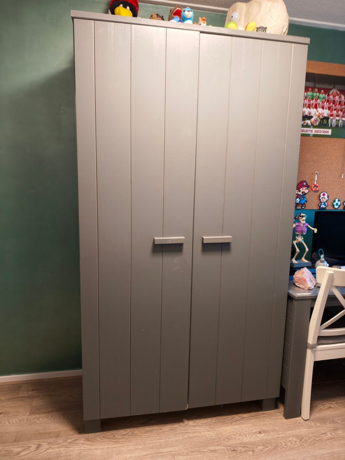 Woood Dennis bed (90x200) met lade en kledingkast, Ophalen, Gebruikt, 90 cm, Eenpersoons