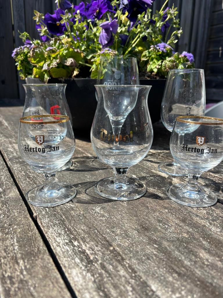 Bierglaasjes 6 proefglazen diverse merken, Verzenden