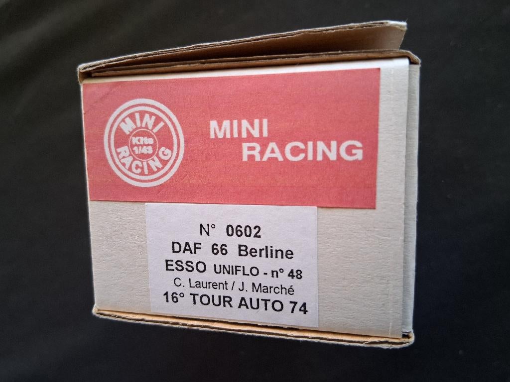 Mini-Racing kit Daf 66 Esso Uniflo 1974, Hobby en Vrije tijd, Modelauto's | 1:43, Ophalen of Verzenden, Nieuw, Auto, Overige merken