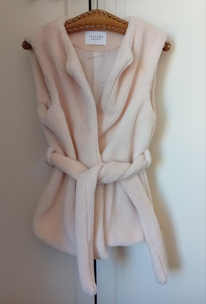 Crème witte teddy gilet/ bodywarmer Sisters Point, Wit, Sisters Point, Ophalen of Verzenden, Zo goed als nieuw