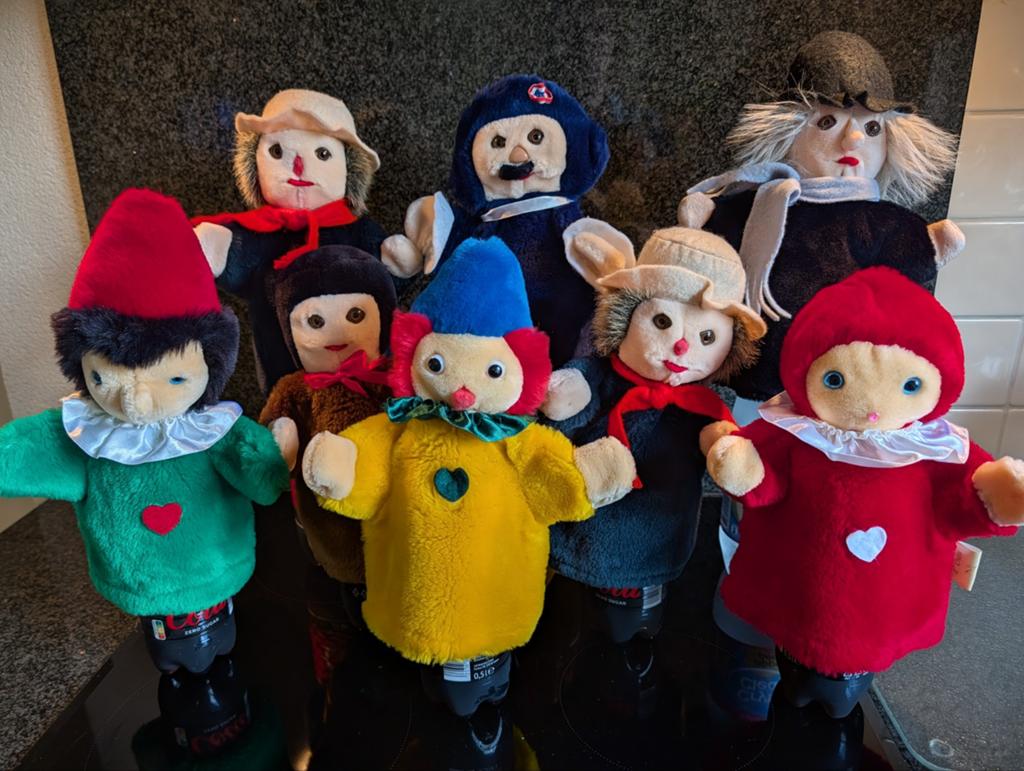 Set van 8 handpoppen / poppenkastpoppen, Ophalen of Verzenden