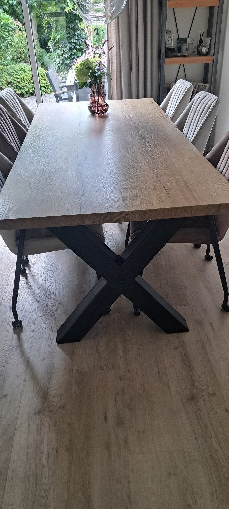 eettafel 6 persoons, Ophalen, 200 cm of meer, 50 tot 100 cm, Zo goed als nieuw