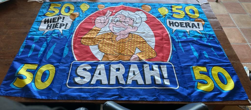 Feestartikelen 50 sarah abraham huwelijk divers, Hobby en Vrije tijd, Feestartikelen, Ophalen, Zo goed als nieuw, Feestartikel
