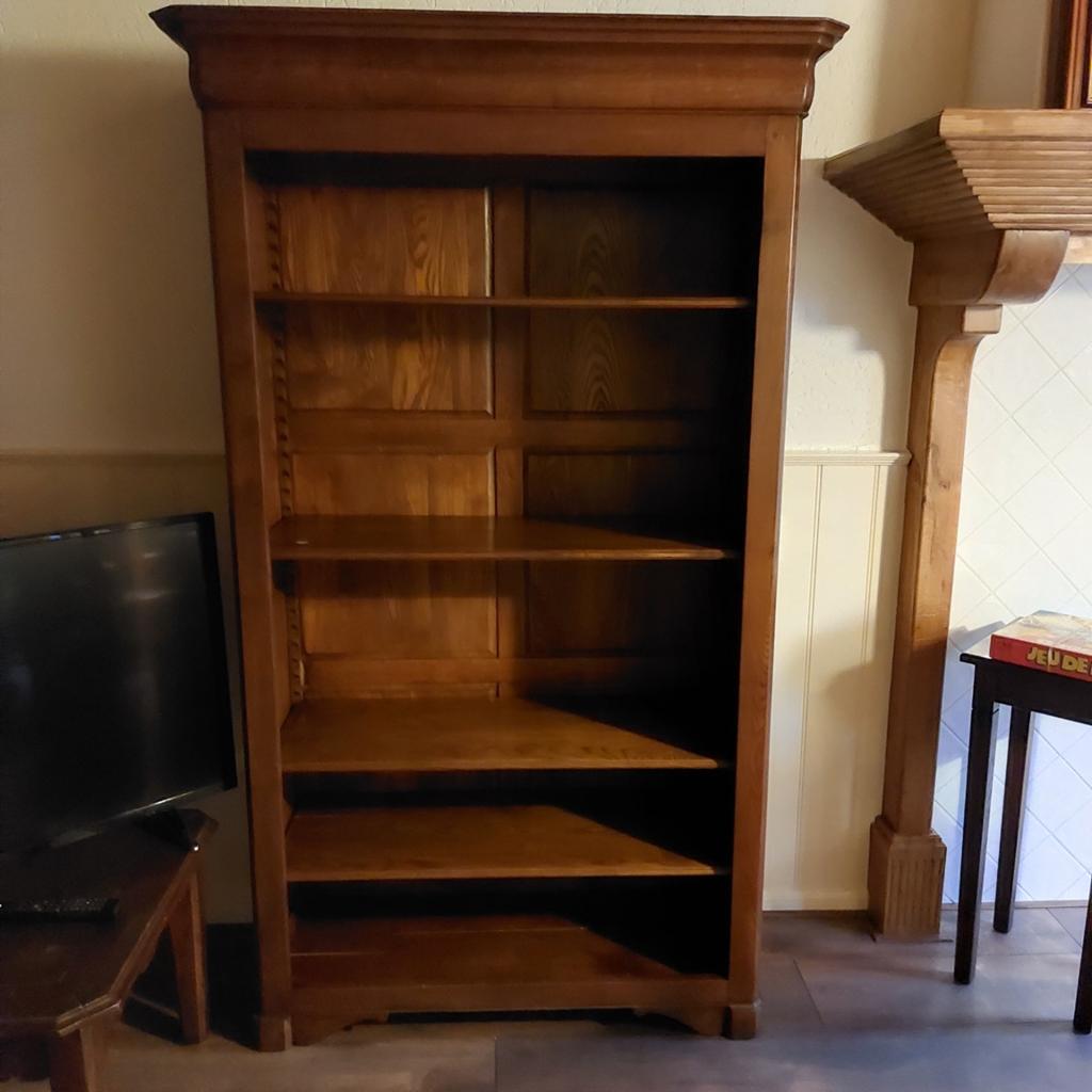 Prachtige eikenhouten boekenkast €150 landelijk interieur, Ophalen, Met plank(en), 100 tot 150 cm, 200 cm of meer