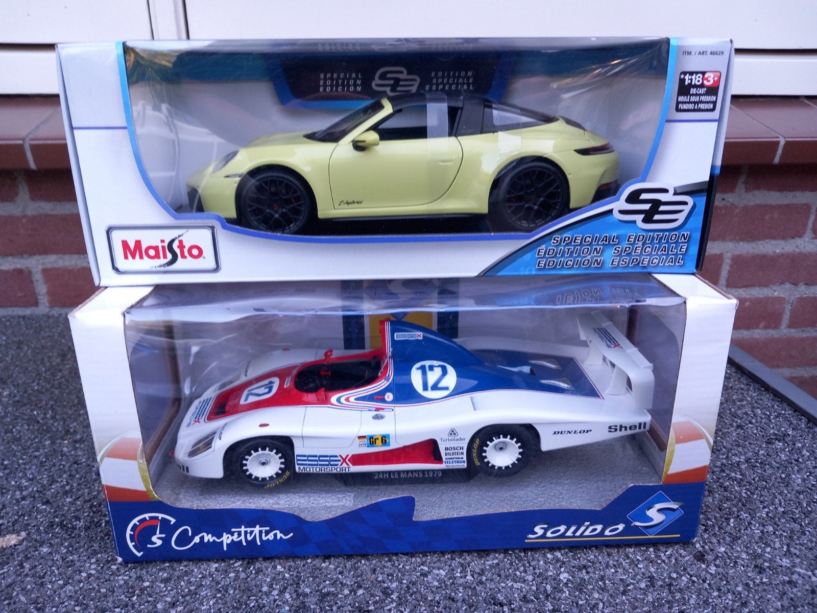 CombiDeal!!  2x Porsche 1:18 samen €55,- ex verzendkosten, Hobby en Vrije tijd, Modelauto's | 1:18, Ophalen of Verzenden, Nieuw