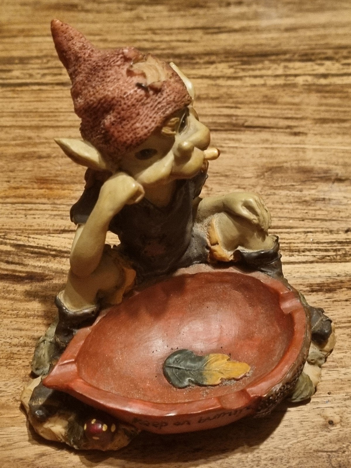 Efteling Asbak Laaf met Sigaar - Vintage, Ophalen of Verzenden, Gebruikt, Gebruiksvoorwerp